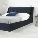 Quinn Blue Fabric King Size Bed by Lavishway | Fabric Beds-23066