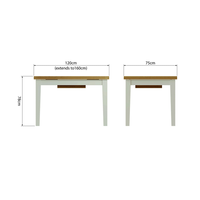 Rutland Dove Grey Extendable Dining Table by Lavishway | Dining Tables-31241