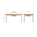 Rutland Oak Top Extendable Large Dining Table by Lavishway | Dining Tables-36536