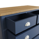 Rutland Oak Top Blue 2 Over 3 Chest Of Drawer by Lavishway | Chest Of Drawers-33868