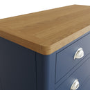 Rutland Oak Top Blue 2 Over 3 Chest Of Drawer by Lavishway | Chest Of Drawers-33867