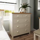 Rutland Dove Grey 2 Over 3 Chest Of Drawer by Lavishway | Chest Of Drawers-31242