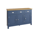 Rutland Oak Top Blue 3 Doors Sideboard by Lavishway | Sideboards-33854