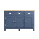 Rutland Oak Top Blue 3 Doors Sideboard by Lavishway | Sideboards-33860
