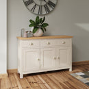 Rutland Oak Wood Top Sideboard in Dove Grey by Lavishway | Sideboards-36519