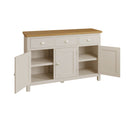 Rutland Oak Wood Top Sideboard in Dove Grey by Lavishway | Sideboards-36522