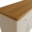 Rutland Oak Wood Top Sideboard in Dove Grey by Lavishway | Sideboards-36526