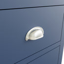 Rutland Oak Top Blue 5 Drawer Narrow Chest by Lavishway | Chest Of Drawers-33850