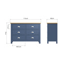 Rutland Oak Top 6 Drawer Chest by Lavishway | Chest Of Drawers-33842