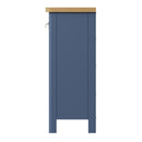 Rutland Oak Top Basket Cabinet in Blue by Lavishway | Side Tables-36324