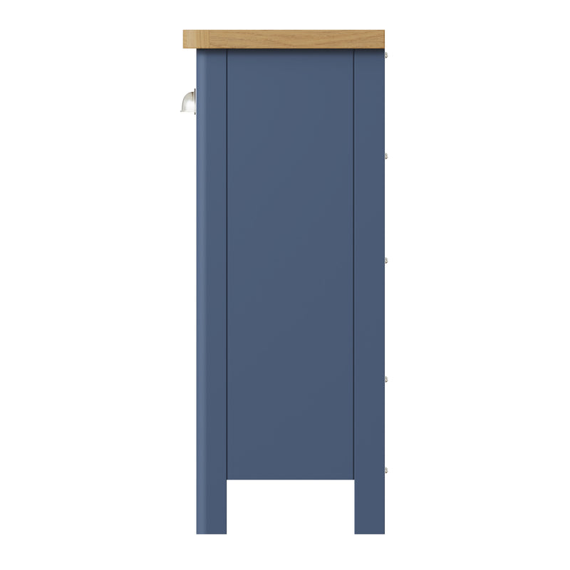 Rutland Oak Top Basket Cabinet in Blue by Lavishway | Side Tables-36324