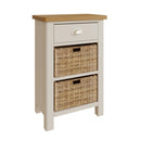 Rutland Dove Grey 2 Basket Unit Side Table by Lavishway | Hallway Cabinets-31271