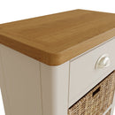 Rutland Dove Grey 2 Basket Unit Side Table by Lavishway | Hallway Cabinets-31273