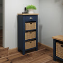 Rutland Oak Top Basket Unit Cabinet in Blue by Lavishway | Hallway Cabinets-36310