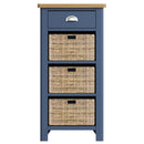 Rutland Oak Top Basket Unit Cabinet in Blue by Lavishway | Hallway Cabinets-36313