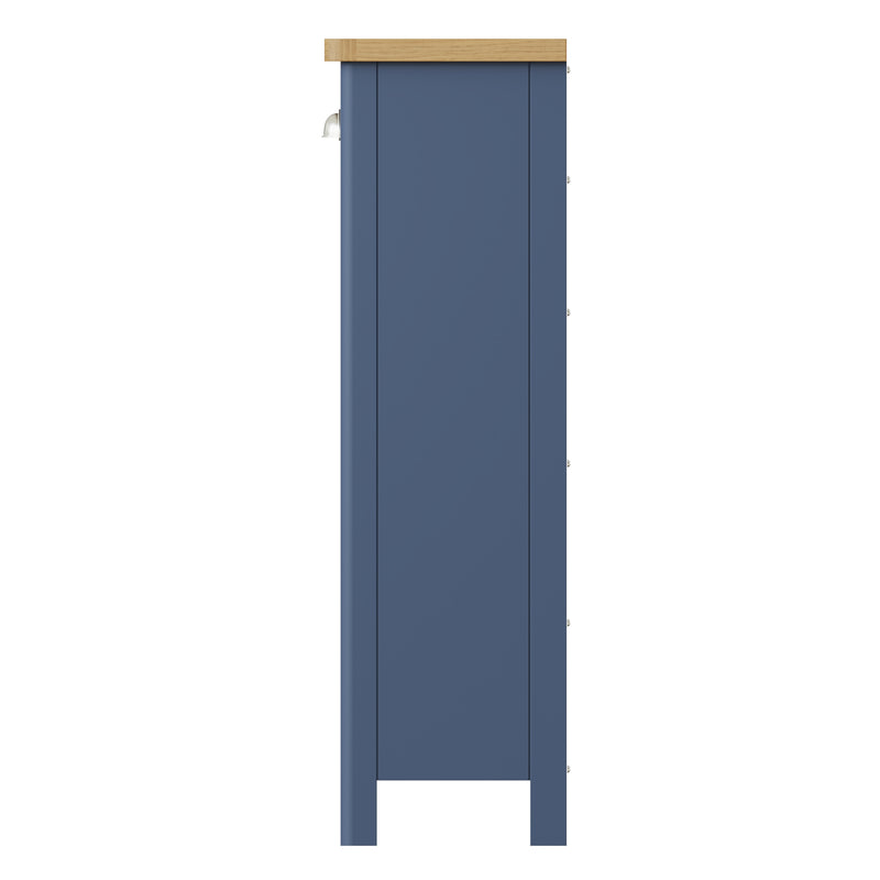 Rutland Oak Top Basket Unit Cabinet in Blue by Lavishway | Hallway Cabinets-36314
