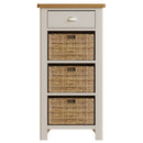 Rutland Dove Grey 3 Basket Unit Side Table by Lavishway | Hallway Cabinets-31285