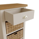 Rutland Dove Grey 3 Basket Unit Side Table by Lavishway | Hallway Cabinets-31289