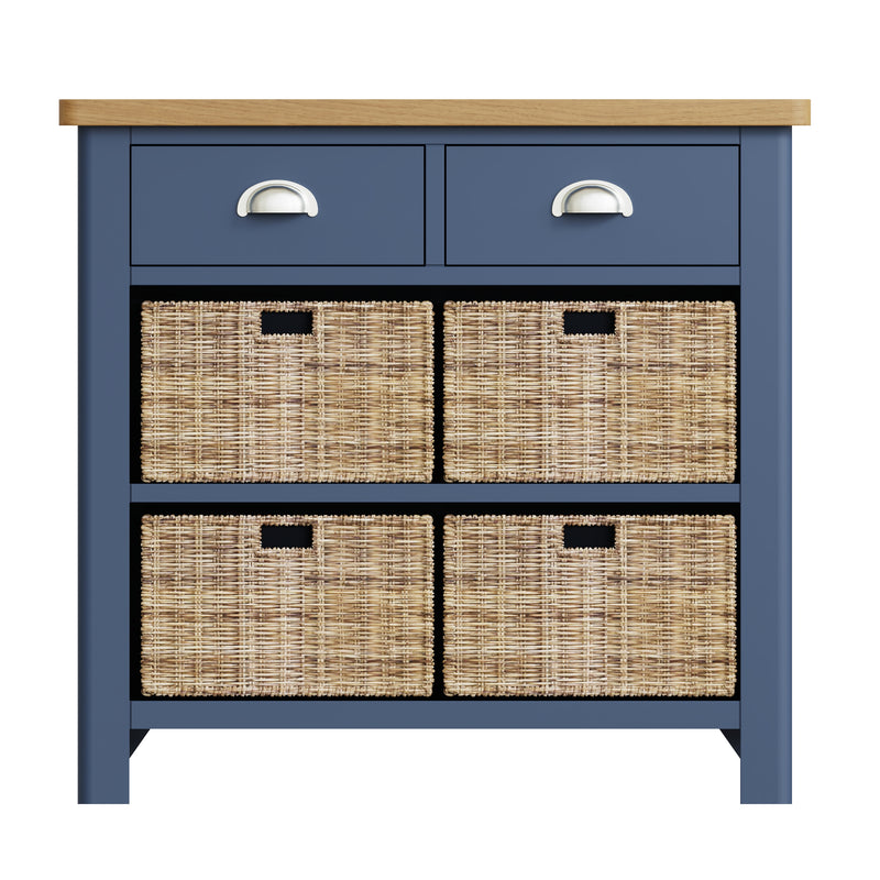 Rutland Oak Top 2 Drawer 4 Basket Cabinets by Lavishway | Cupboards & Cabinets-36304