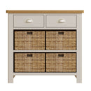 Rutland Dove Grey 4 Baskets Unit Cabinet by Lavishway | Hallway Cabinets-31295
