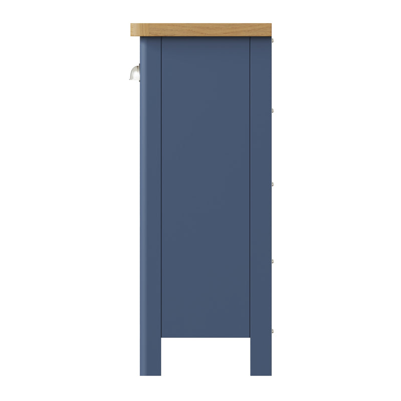 Rutland Oak Top 6 Basket Unit Cabinet in Blue by Lavishway | Hallway Cabinets-36297
