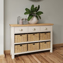 Rutland Dove Grey 6 Basket Unit Cabinet by Lavishway | Hallway Cabinets-31309