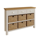 Rutland Dove Grey 6 Basket Unit Cabinet by Lavishway | Hallway Cabinets-31310