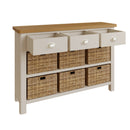 Rutland Dove Grey 6 Basket Unit Cabinet by Lavishway | Hallway Cabinets-31312