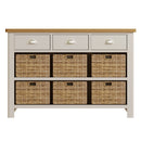 Rutland Dove Grey 6 Basket Unit Cabinet by Lavishway | Hallway Cabinets-31311