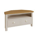 Rutland Oak Top Corner TV Unit in Dove Grey by Lavishway | TV Units Cabinets-34969