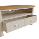 Rutland Oak Top Corner TV Unit in Dove Grey by Lavishway | TV Units Cabinets-34973