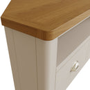Rutland Oak Top Corner TV Unit in Dove Grey by Lavishway | TV Units Cabinets-34974