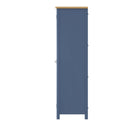 Rutland Oak Top Full Blue Hanging Wardrobe by Lavishway | Wardrobe-36425