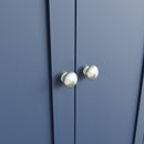 Rutland Oak Top Full Blue Hanging Wardrobe by Lavishway | Wardrobe-36424