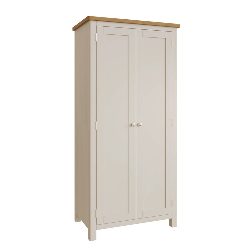 Rutland Oak Top Full Hanging Wardrobe by Lavishway | Wardrobe-36570