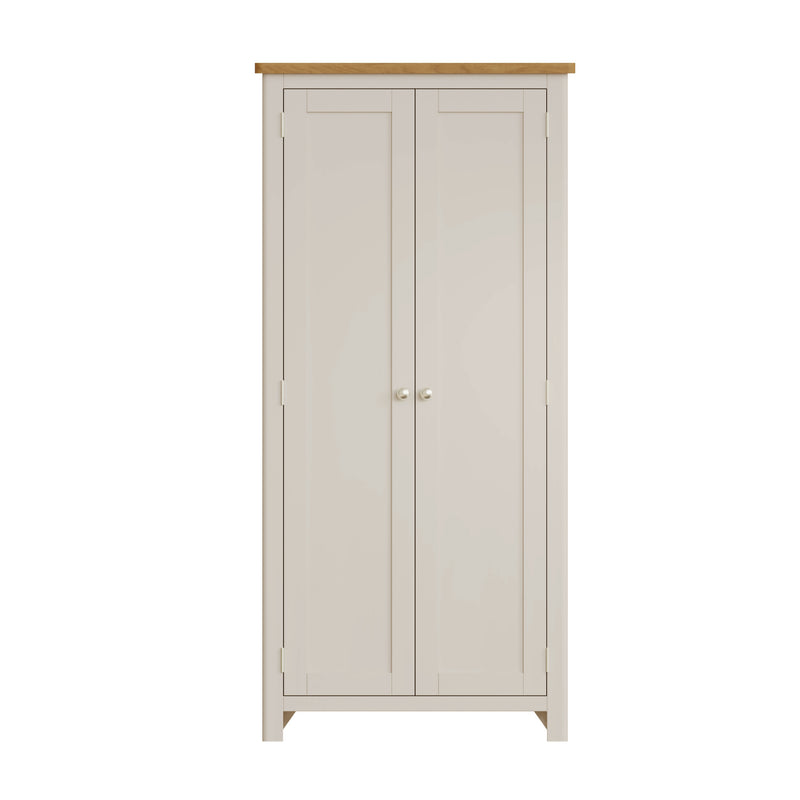 Rutland Oak Top Full Hanging Wardrobe by Lavishway | Wardrobe-36572