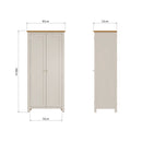 Rutland Oak Top Full Hanging Wardrobe by Lavishway | Wardrobe-36576