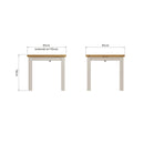 Rutland Oak Top Extendable Small Dining Table by Lavishway | Dining Tables-36544