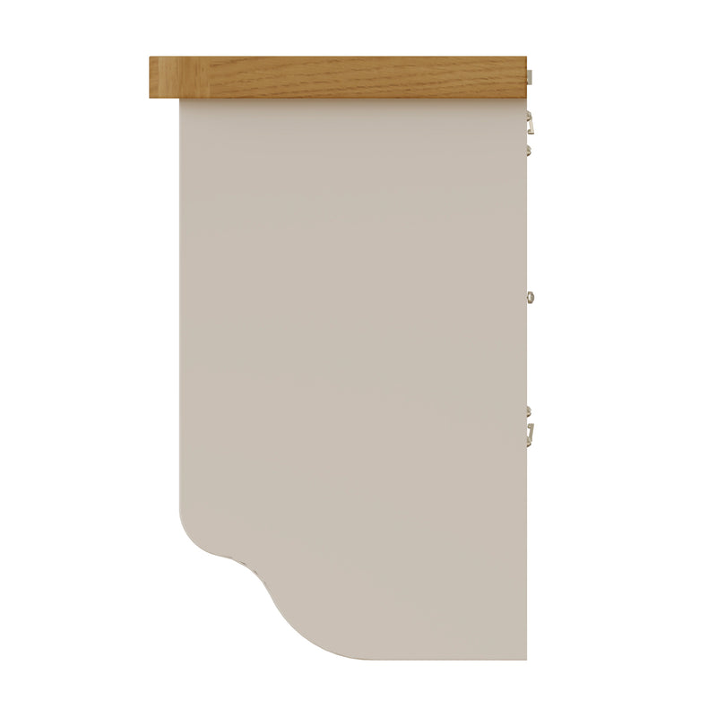 Rutland Oak Wood Hall Bench Top in Dove Grey by Lavishway | Hall Trees-36459