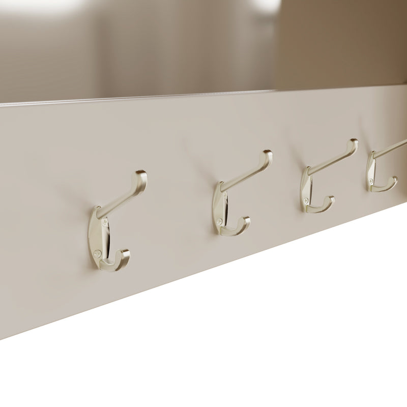 Rutland Oak Wood Hall Bench Top in Dove Grey by Lavishway | Hall Trees-36458