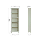 Rutland Dove Grey Painted Bookcase by Lavishway | Book Shelves and Cabinets-31340