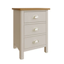 Rutland Oak Wood Top Dove Grey Bedside Table by Lavishway | Bedside Tables-36597