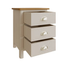 Rutland Oak Wood Top Dove Grey Bedside Table by Lavishway | Bedside Tables-36596