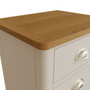 Rutland Oak Wood Top Dove Grey Bedside Table by Lavishway | Bedside Tables-36602