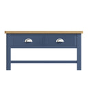 Rutland Oak Top Large Coffee Table in Blue by Lavishway | Coffee Tables-36378