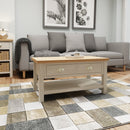 Rutland Oak Top Dove Grey Large Coffee Table by Lavishway | Coffee Tables-36485