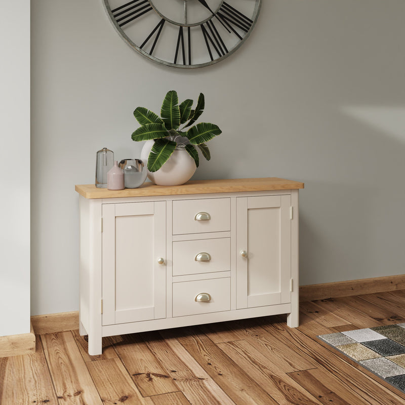 Rutland Oak Top Dove Grey Large Sideboard by Lavishway | Sideboards-36510