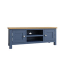 Rutland Oak Top Blue Painted Large TV Unit by Lavishway | TV Units Cabinets-33796