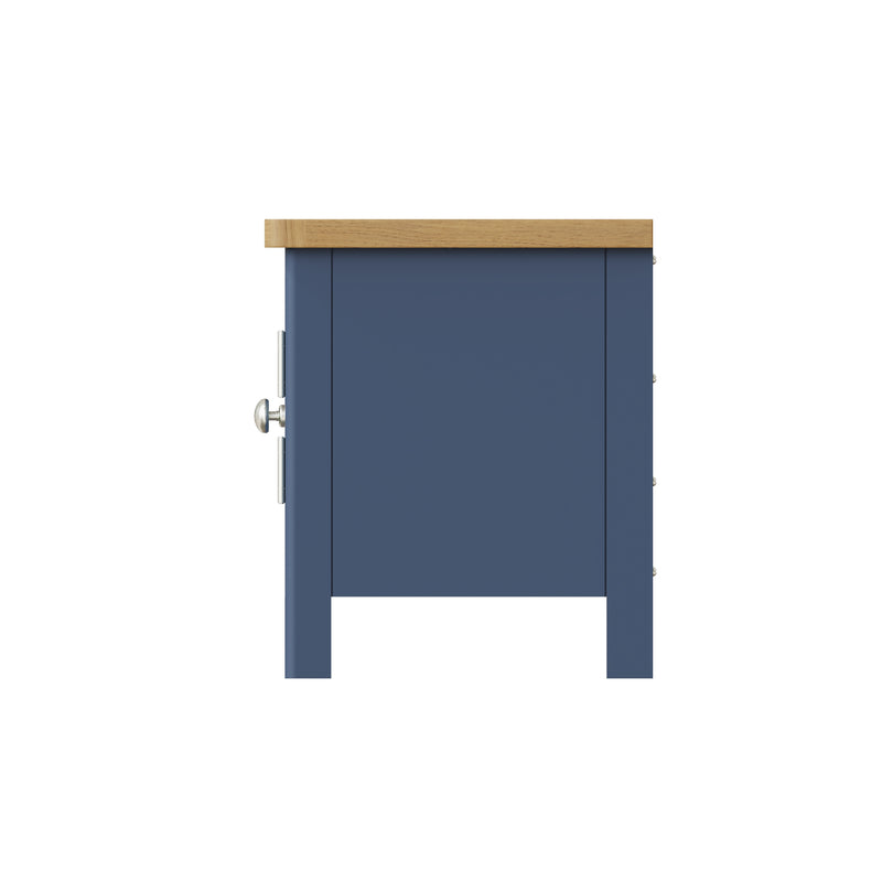 Rutland Oak Top Blue Painted Large TV Unit by Lavishway | TV Units Cabinets-33798
