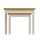 Rutland Oak Top Nest of 2 Tables in Dove Grey by Lavishway | Nest of Tables-36475
